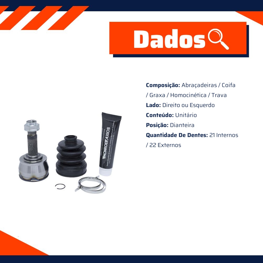 Junta Homocinética para Fiat Idea - Monroe Axios - 5466031