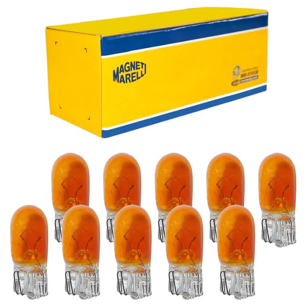 10 Lâmpadas Pisca Lateral / 12V 5W W2.1X9.5D Wy5W Standard - Magneti Marelli - LMM2827