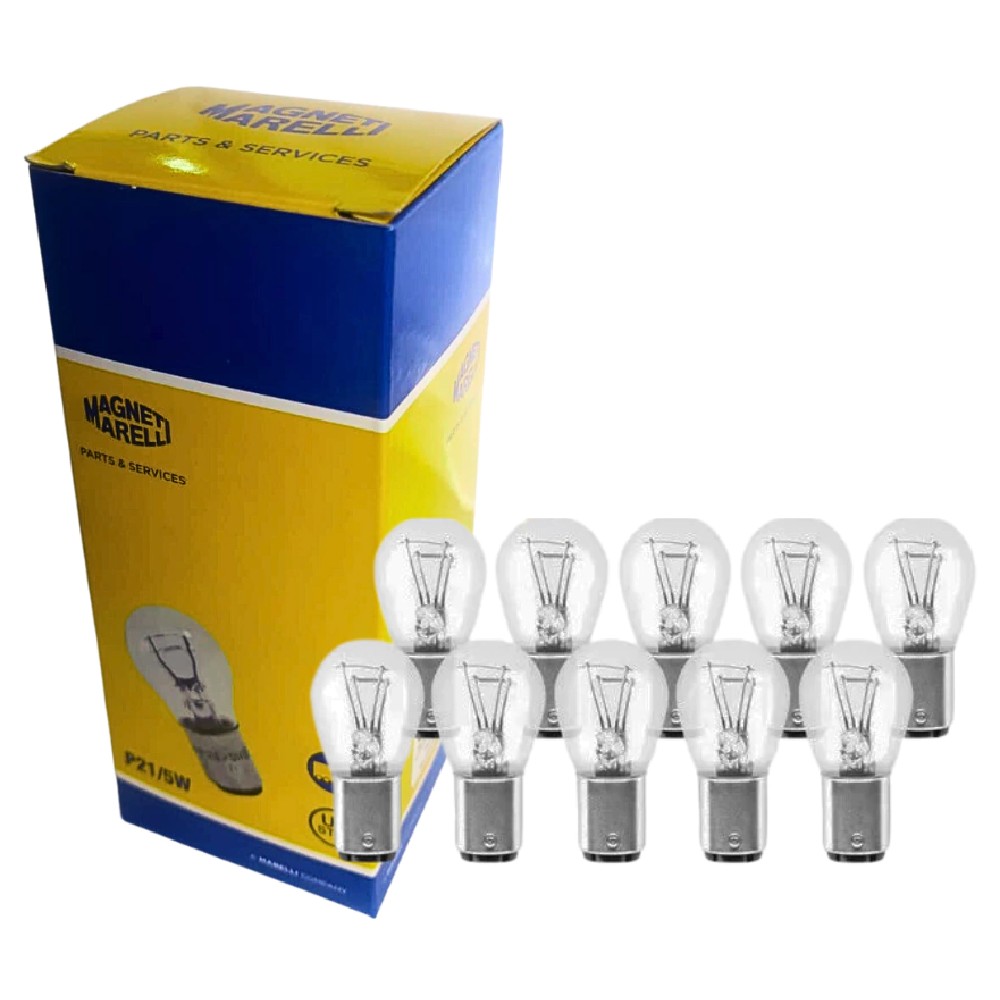 10 Lâmpadas Luz De Ré / 12V 21/5W Bay15D P21/5W Standard - Magneti Marelli - LMM7528