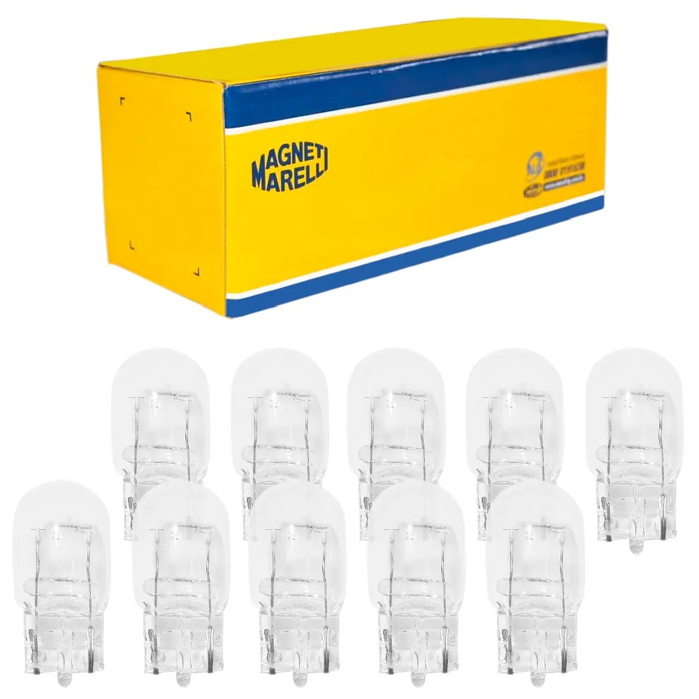 10 Lâmpadas Luz De Ré / 12V 21W W3X16D W21W Standard - Magneti Marelli - LMM7505