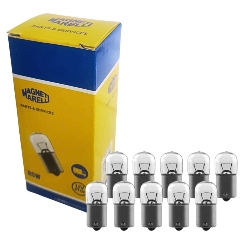 10 Lâmpadas Luz Do Teto / T16 12V Ba15S R5W Standard - Magneti Marelli - LMM5627