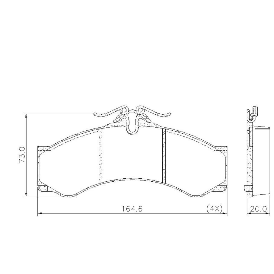 Pastilha de Freio para Mercedes-Benz Sprinter 310 - Fras-le - PD/111