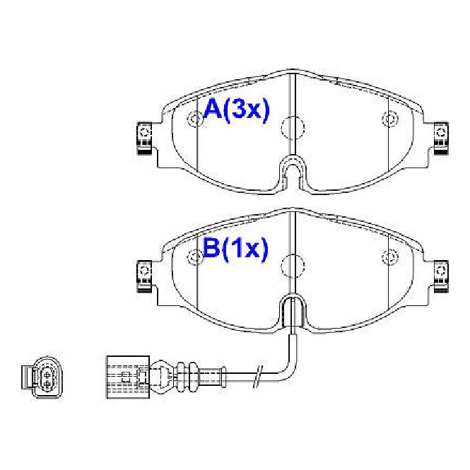 Pastilha de Freio Cerâmica Dianteira para Volkswagen Golf - Syl - 2050C