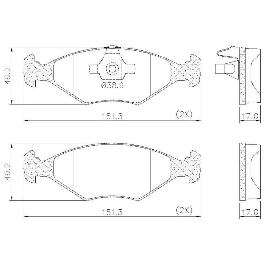 Pastilha de Freio Dianteira para Fiat Uno - Fras-le - PD/87