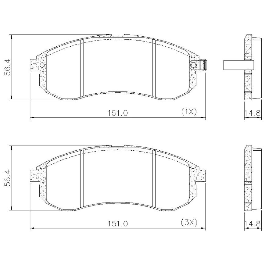 Pastilha de Freio Dianteira para Mitsubishi L200 e Pajero Sport - Fras-le - PD/500