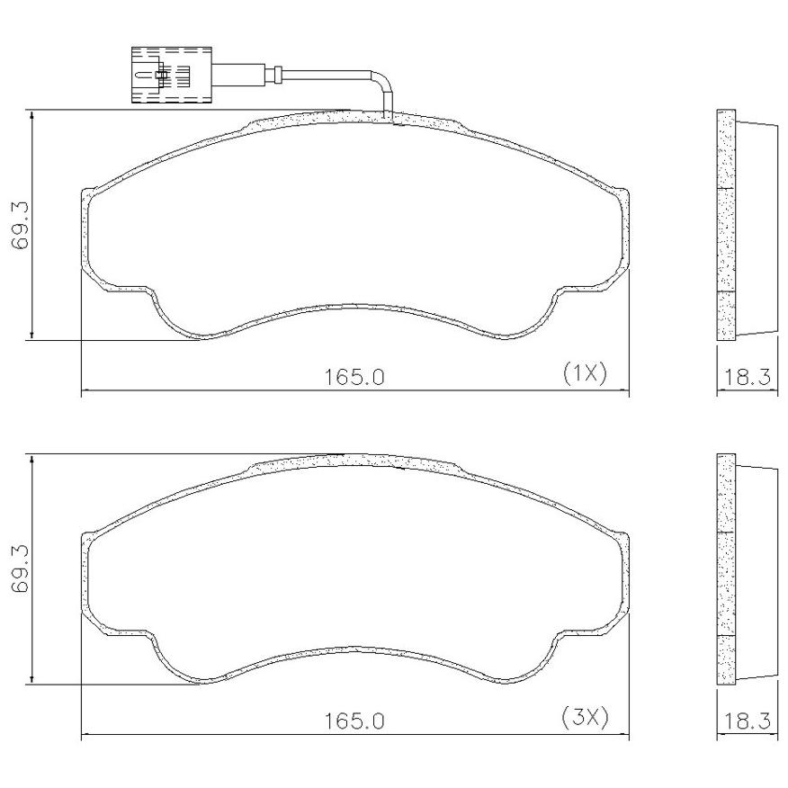 Pastilha de Freio Dianteira para Citroen Jumper e Peugeot Boxer - Fras-le - PD/652-B