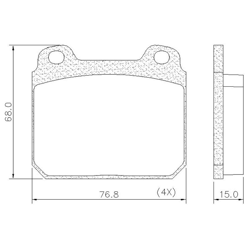 Pastilha de Freio Dianteira para Chevrolet Caravan e Opala - Fras-le - PD/11