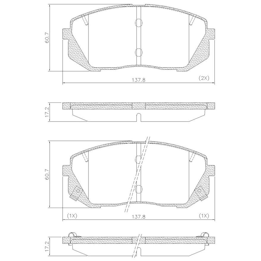 Pastilha de Freio Dianteira para Hyundai IX35 - Fras-le - PD/2216