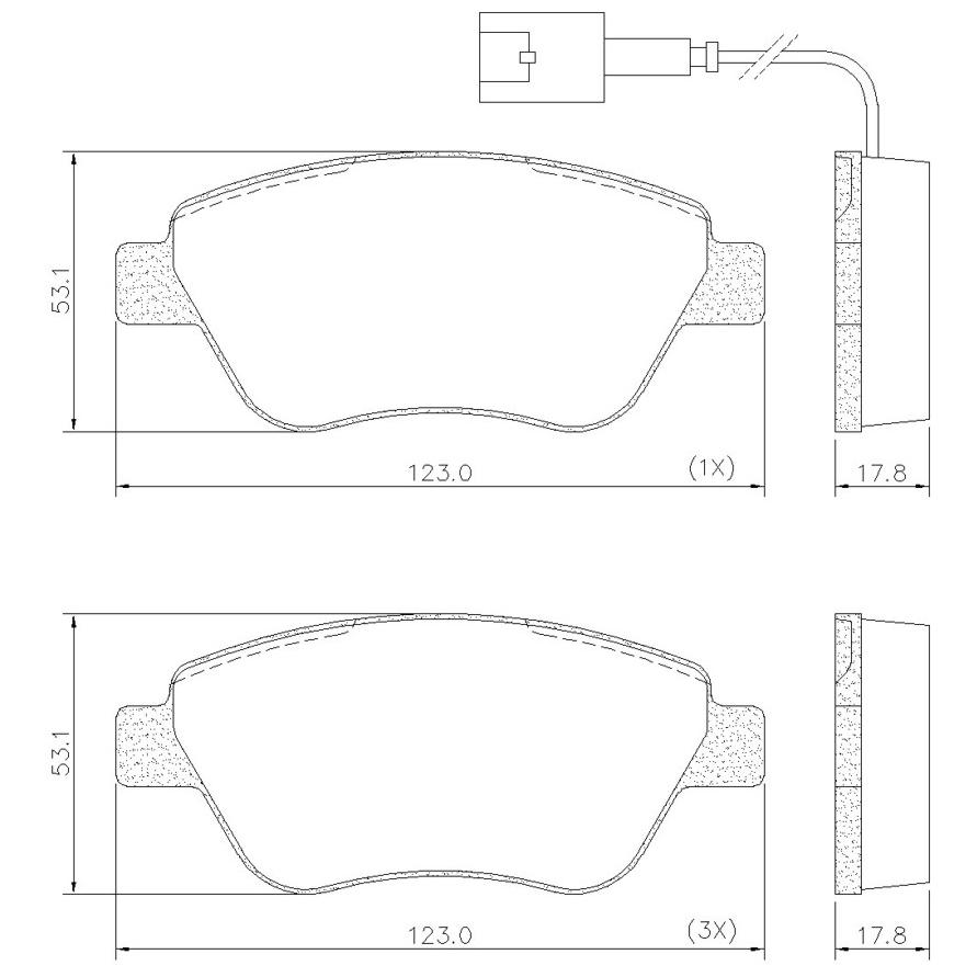 Pastilha de Freio Dianteira para Fiat 500 e Stilo - Fras-le - PD/509-B
