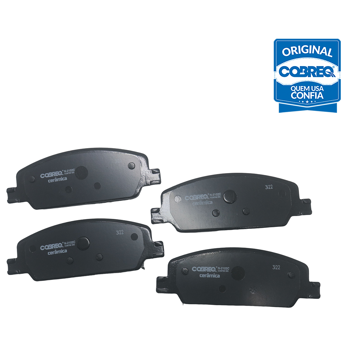 Pastilha de Freio Cerâmica Dianteira para Fiat Fastback e Pulse - Cobreq - N-2102C