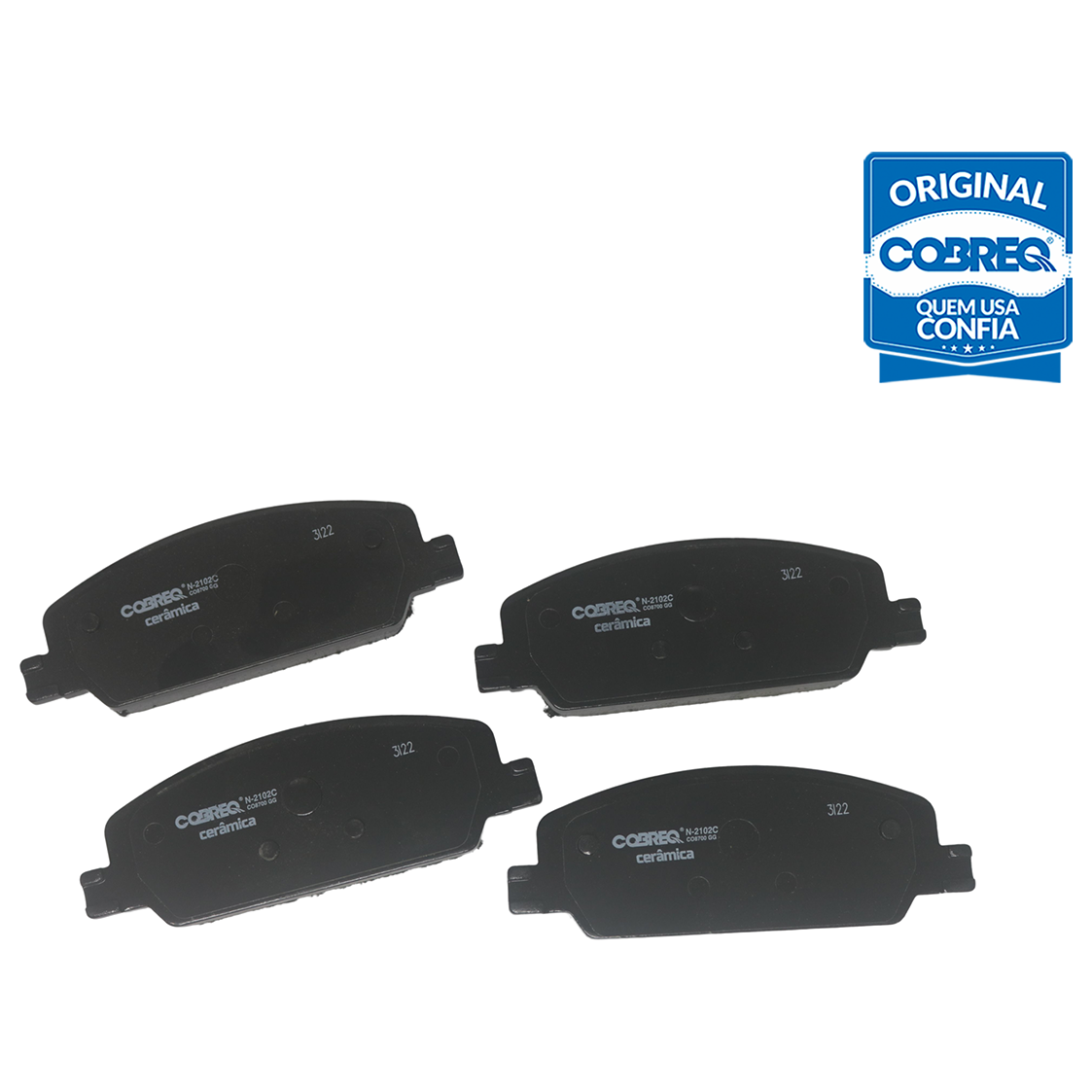 Pastilha de Freio Cerâmica Dianteira para Fiat Fastback e Pulse - Cobreq - N-2102C