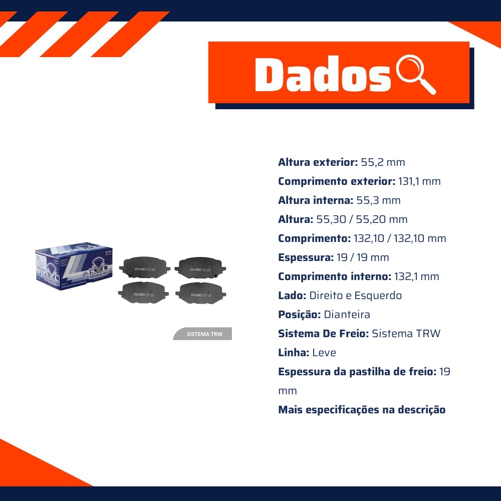 Jogo de Pastilhas de Freio Dianteira para Chevrolet Montana e Tracker - Syl - 4083