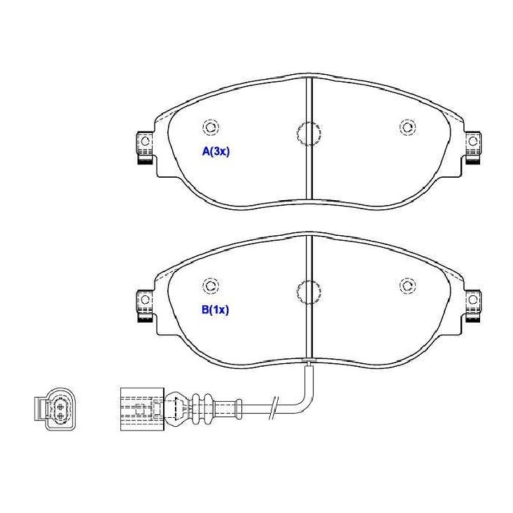 Jogo de Pastilhas de Freio Dianteira para Volkswagen Passat CC e Tiguan - Syl - 2052