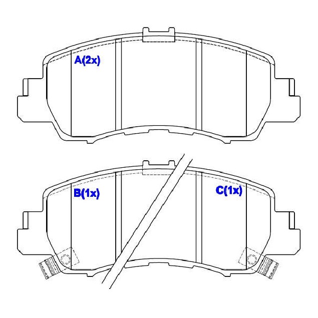 Jogo de Pastilhas de Freio Dianteira para Mitsubishi Eclipse Cross - Syl - 2319