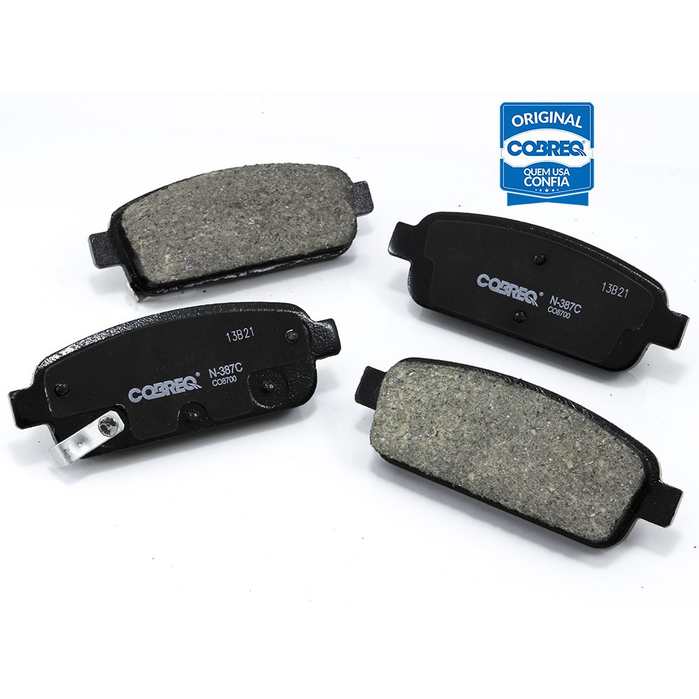 Pastilha de Freio Cerâmica Traseira para Chevrolet Cruze e Cruze Sport6 - Cobreq - N-387C