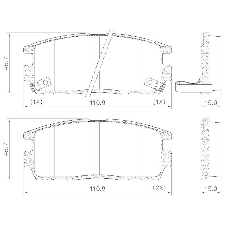 Pastilha de Freio Traseira para Chevrolet Captiva - Fras-le - PD/715