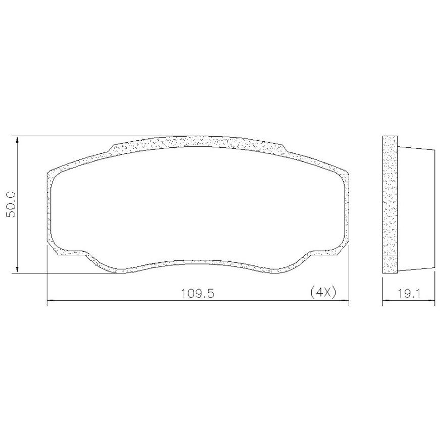 Pastilha de Freio Traseira para Citroen Jumper e Peugeot Boxer - Fras-le - PD/501