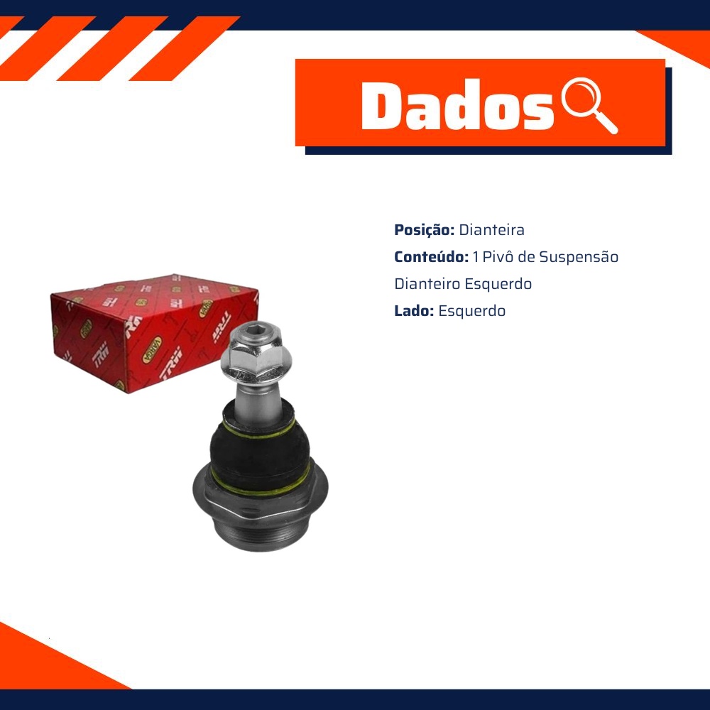 Pivô de Suspensão Dianteiro Esquerdo para Renault Master - TRW - JBJ1049