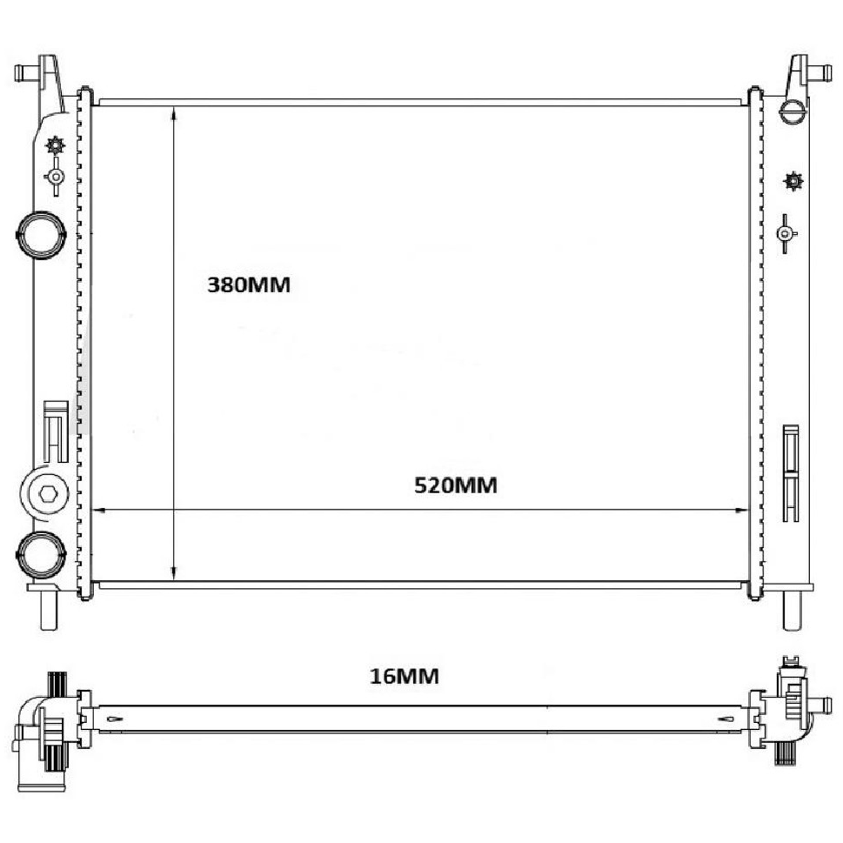 Radiador de Água - Magneti Marelli - RMM1073RFT