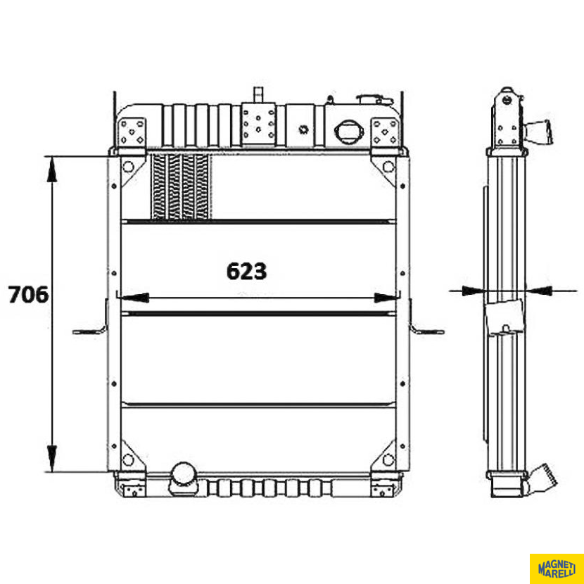Radiador de Água - Magneti Marelli - RMM1032NFD