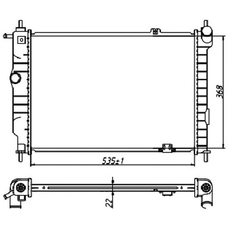 Radiador de Água - Magneti Marelli - RMM1011HGM