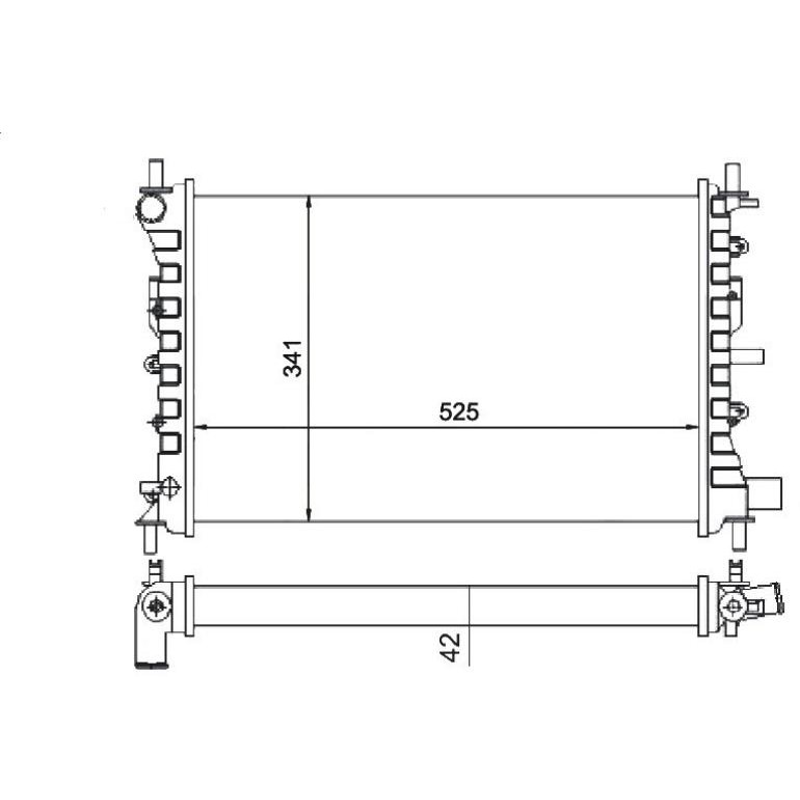Radiador de Água - Magneti Marelli - RMM1062RFD