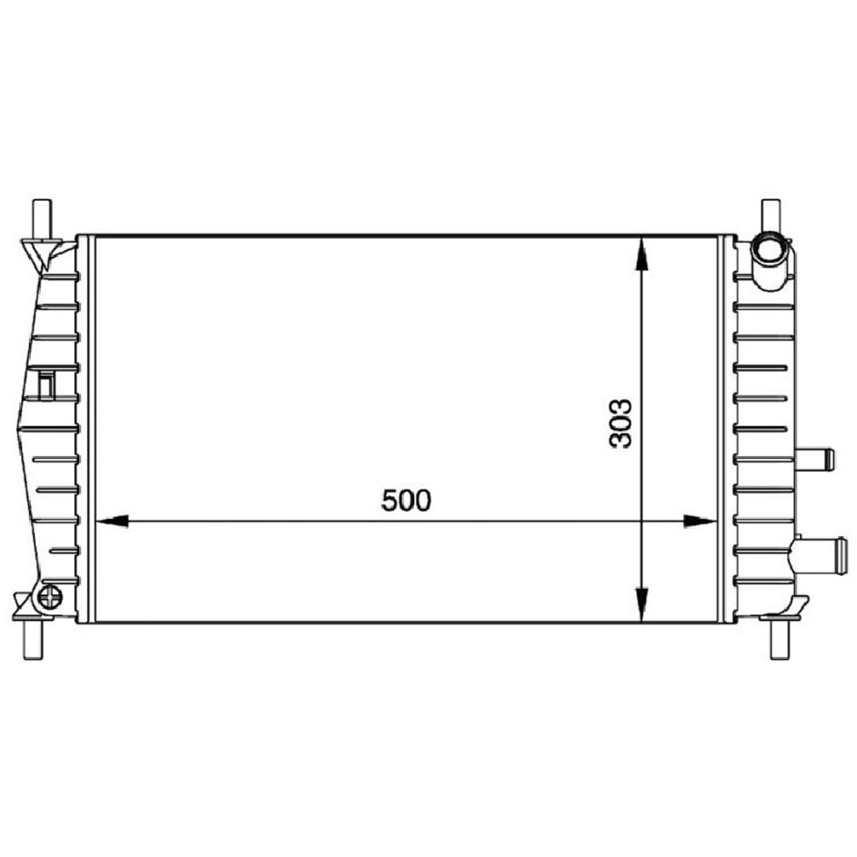Radiador de Água para Ford Courier e Fiesta - Magneti Marelli - RMM376720261