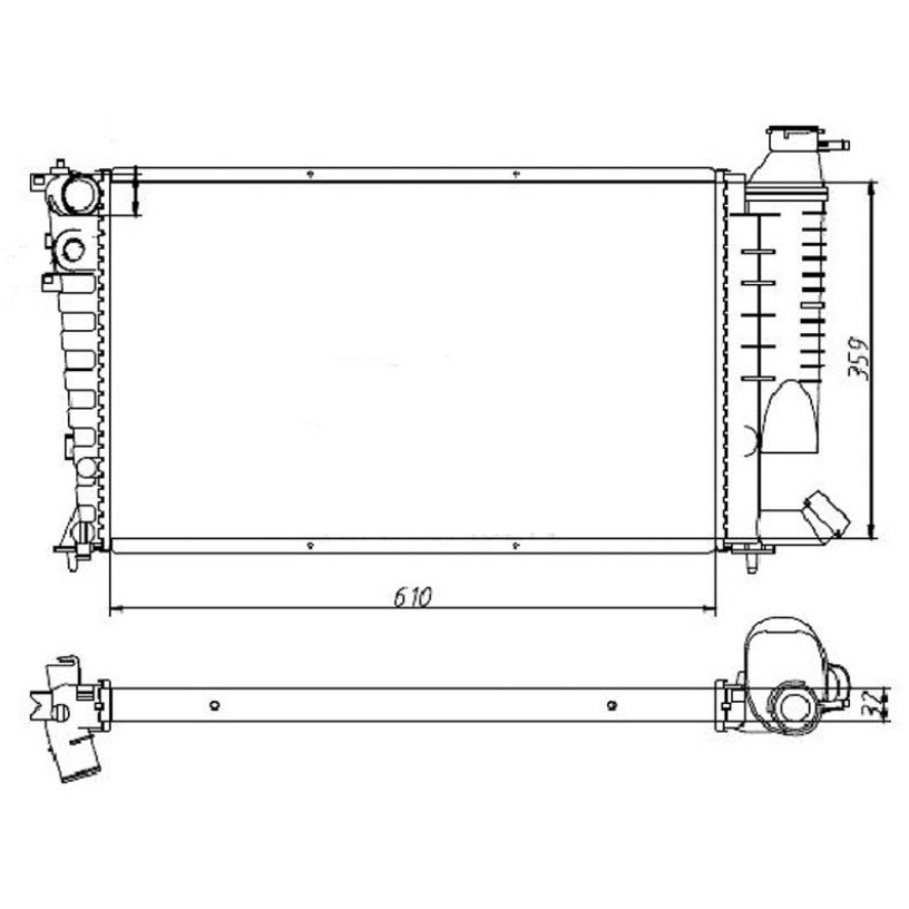 Radiador de Água - Magneti Marelli - RMM1014HPE