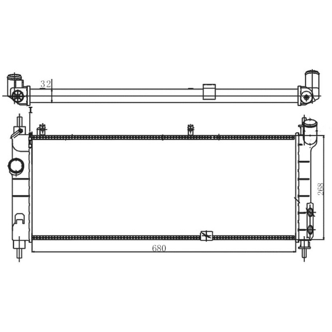 Radiador de Água Chevrolet Corsa - Magneti Marelli - RMM1066HGM