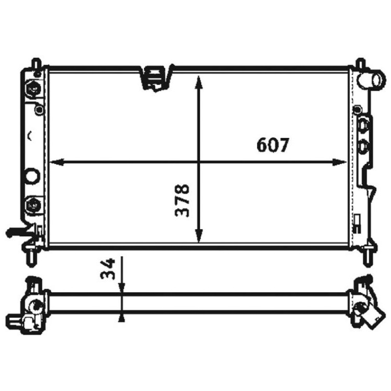 Radiador de Água para Chevrolet Vectra - Magneti Marelli - RMM376718711