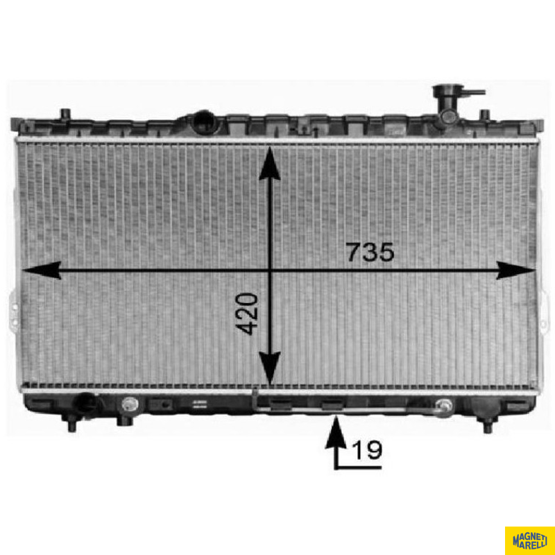 Radiador de Água para Hyundai Santa Fé - Magneti Marelli - 8MK376762341