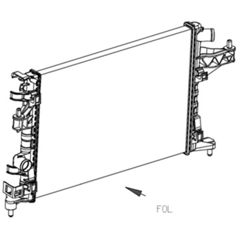 Radiador de Água para Chevrolet Agile - Magneti Marelli - RMM2073001