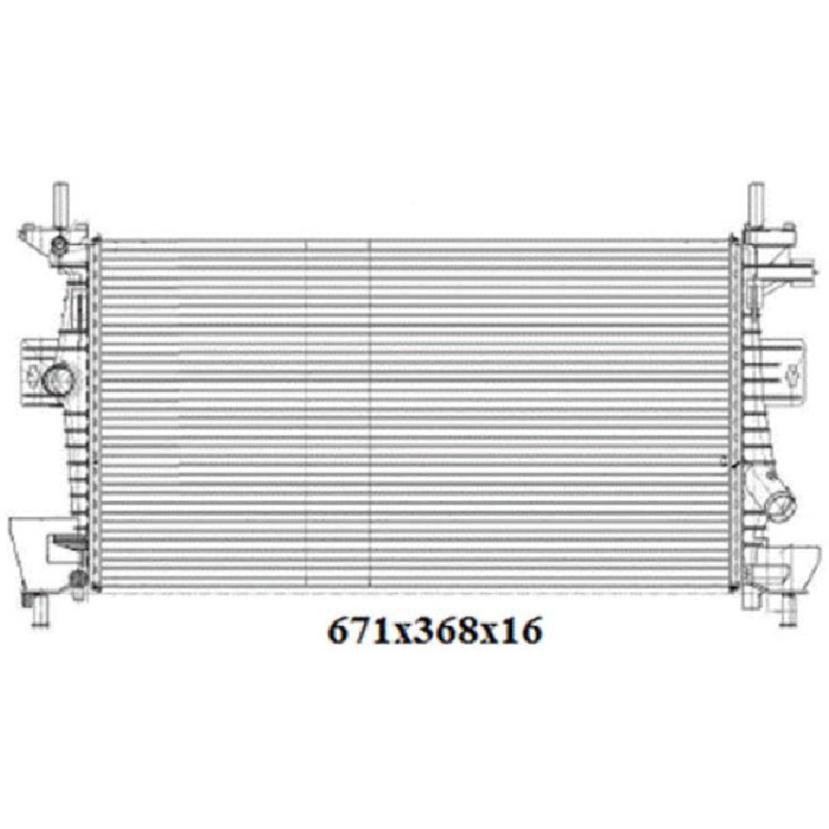 Radiador de Água para Ford Focus e Focus Sedan - Magneti Marelli - RMM007001