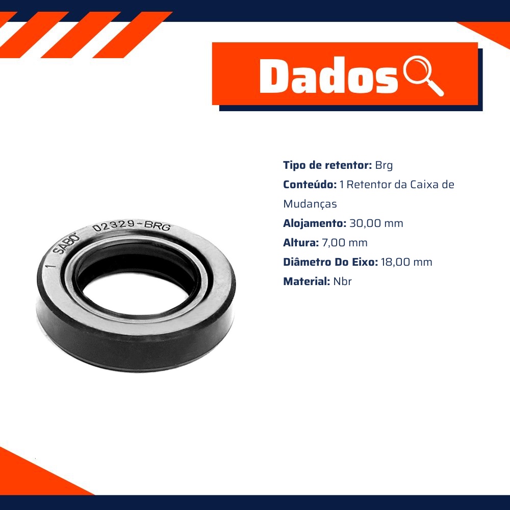 Retentor da Caixa de Mudanças - Sabó - 02329BRG