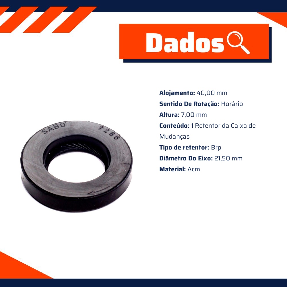 Retentor da Caixa de Mudanças - Sabó - 07286BRP