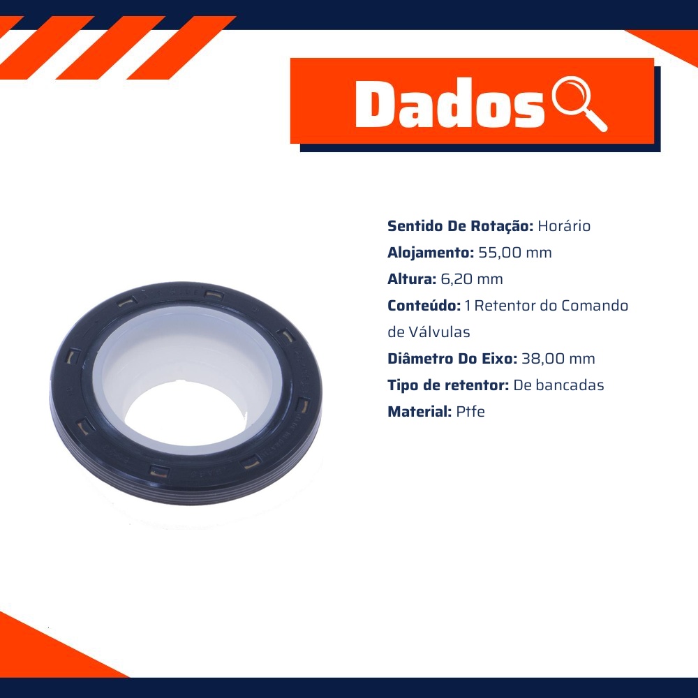 Retentor do Comando de Válvulas para Chevrolet S10 e Trailblazer - Sabó - 05833GRGH