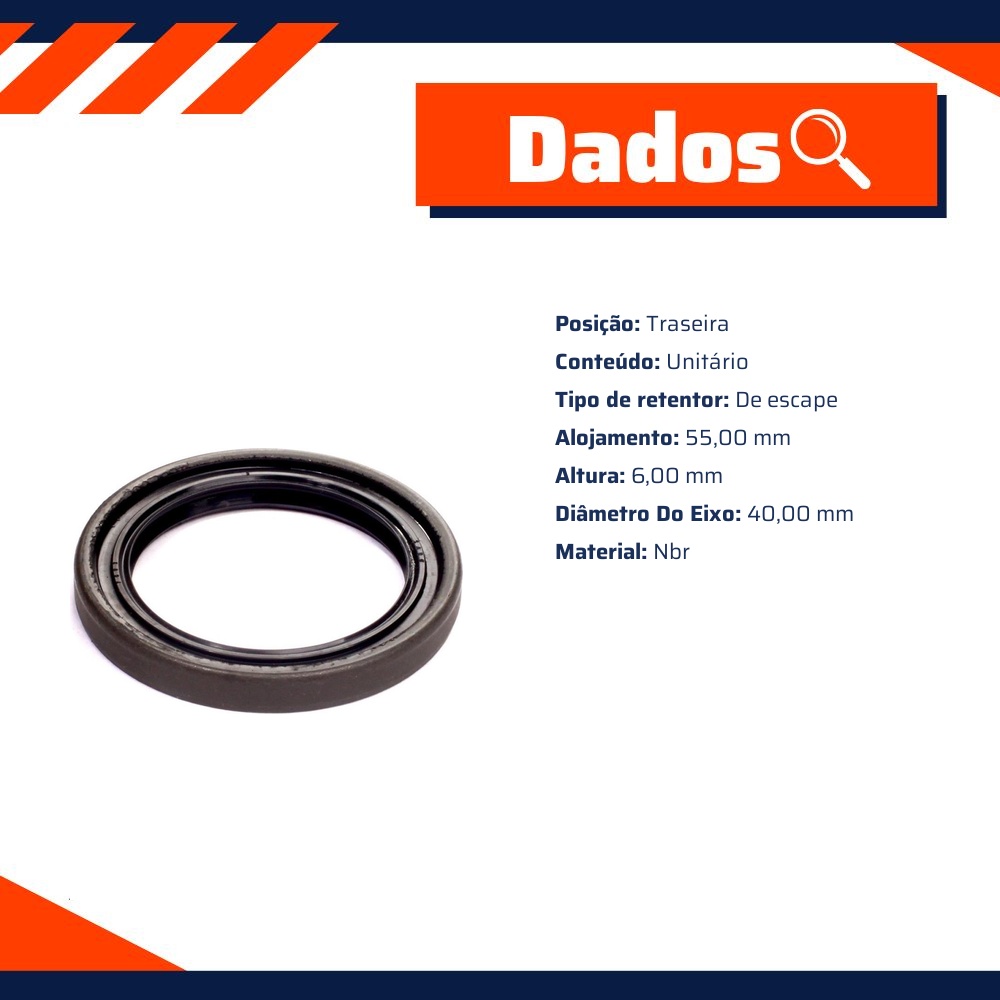 Retentor do Cubo de Roda Traseiro - Sabó - 07683GAG