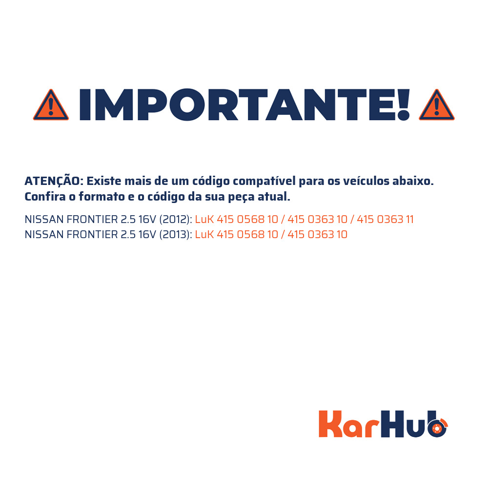 Volante Bimassa para Nissan Frontier - LuK - 415 0568 10
