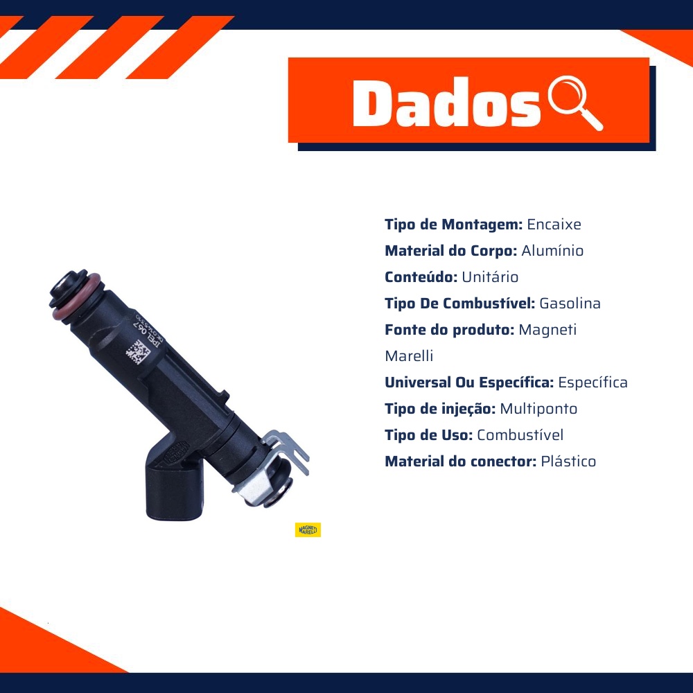 Bico Injetor de Combustível para Chery QQ - Magneti Marelli - 50192702RI