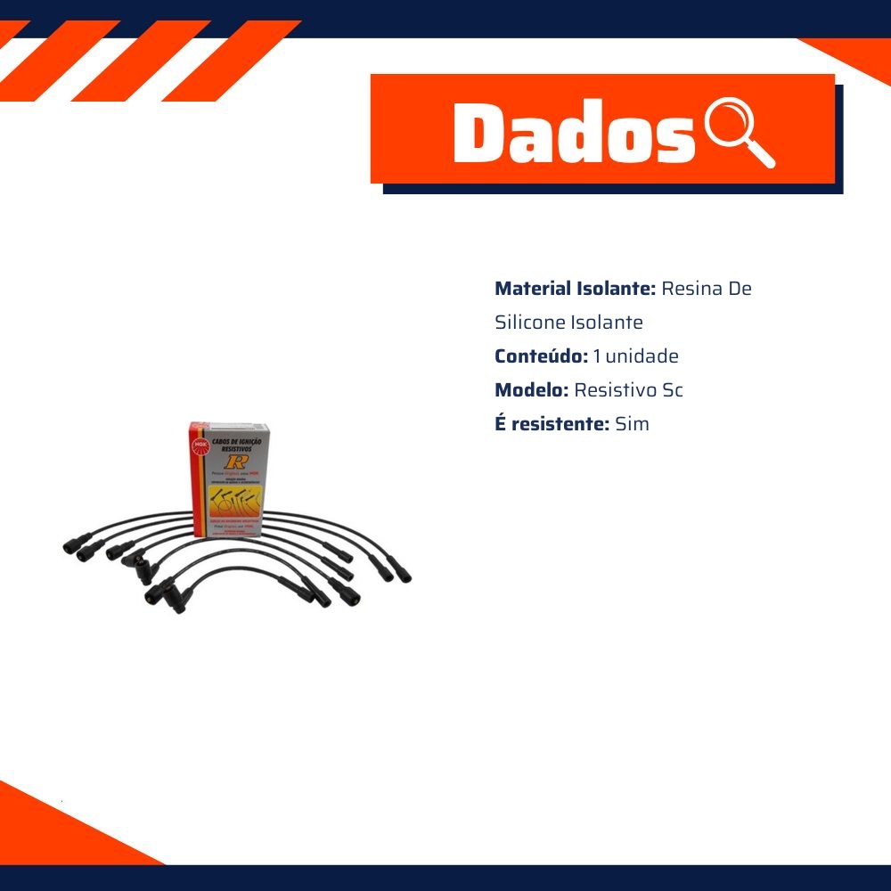 Cabo de Vela para Chevrolet Omega e Suprema - NGK - SC-G68
