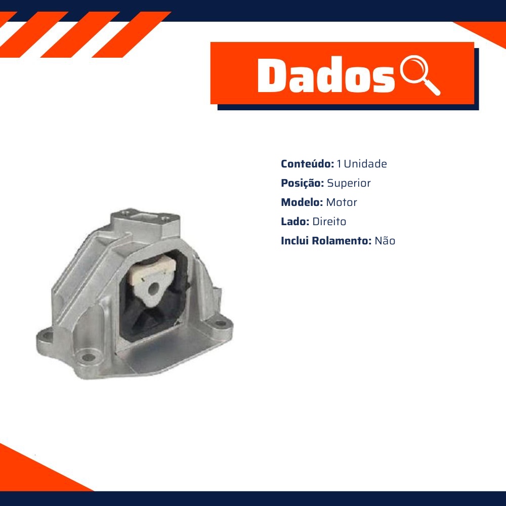 Coxim do Motor Superior Direito - Monroe Axios - 021.2858