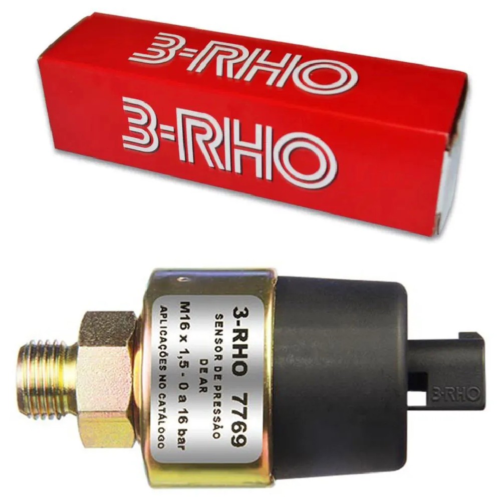 Sensor Mecânico de Pressão de Ar - 0 a 16 Bar - 3-RHO - 7769