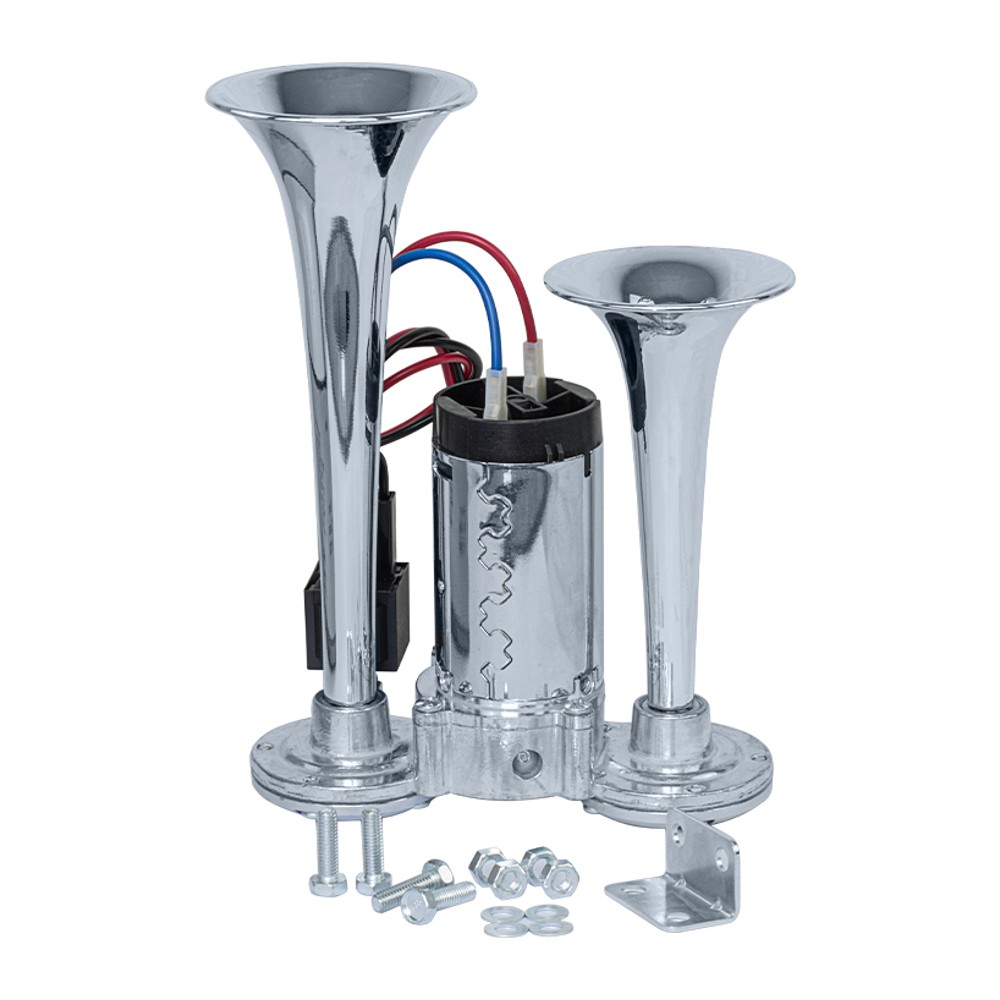 Buzina 2 Cornetas com Compressor Imbutido 12V - Vetor - Vt059