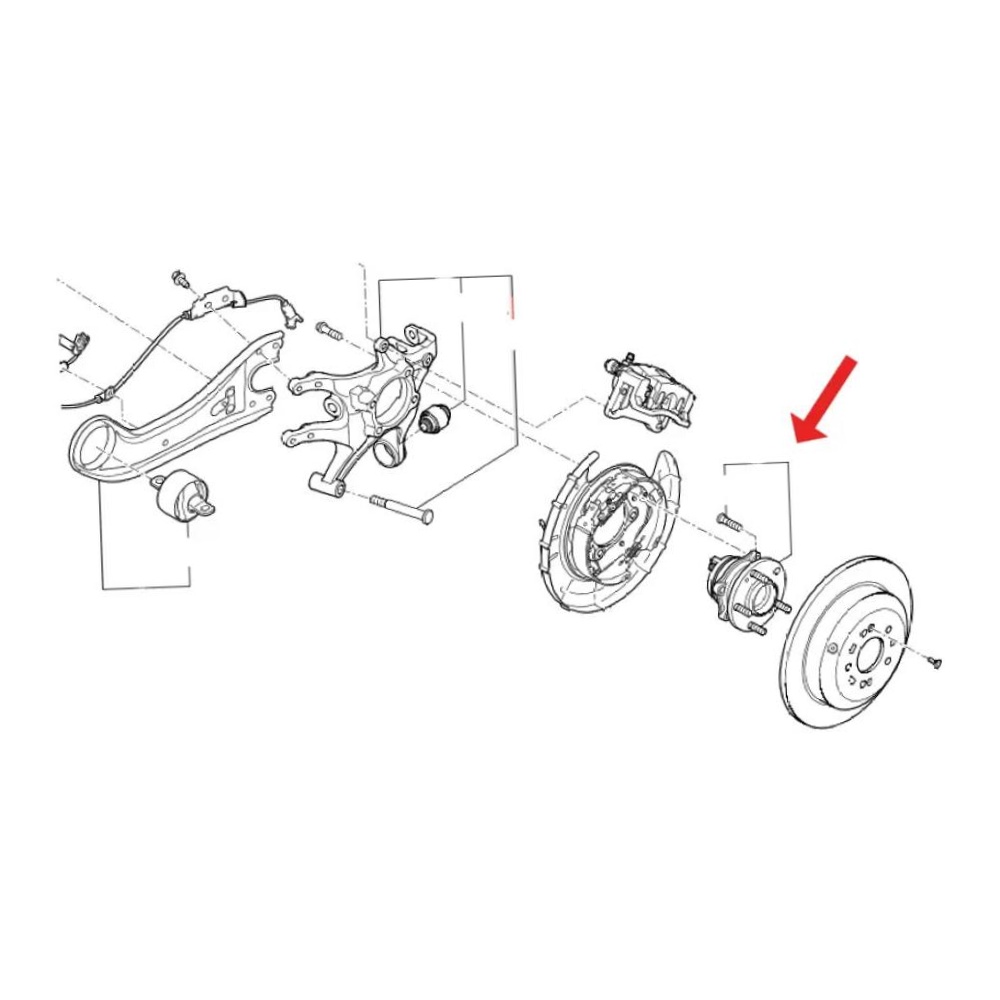 Cubo de Roda Traseiro para JAC T5 - Vetor - B0256