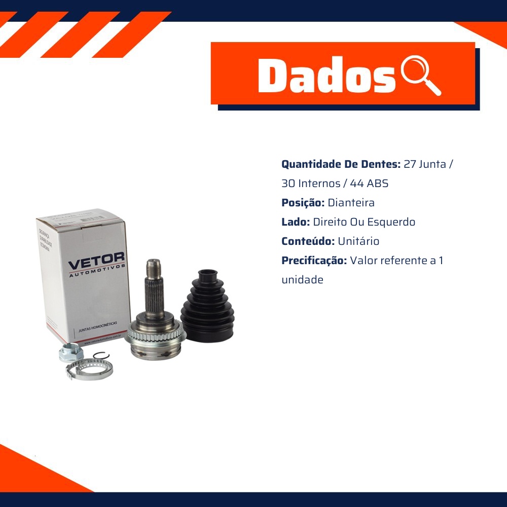Junta Homocinética para Subaru Forester e Legacy - Vetor - Vt5558