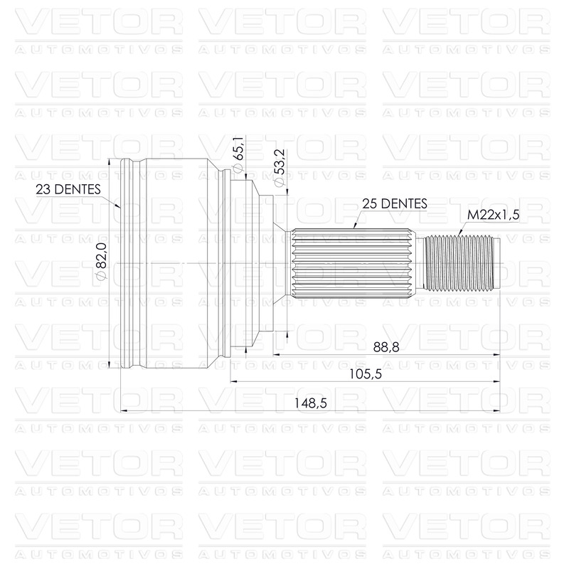Junta Homocinética para Ford Ecosport - Vetor - Vt5523