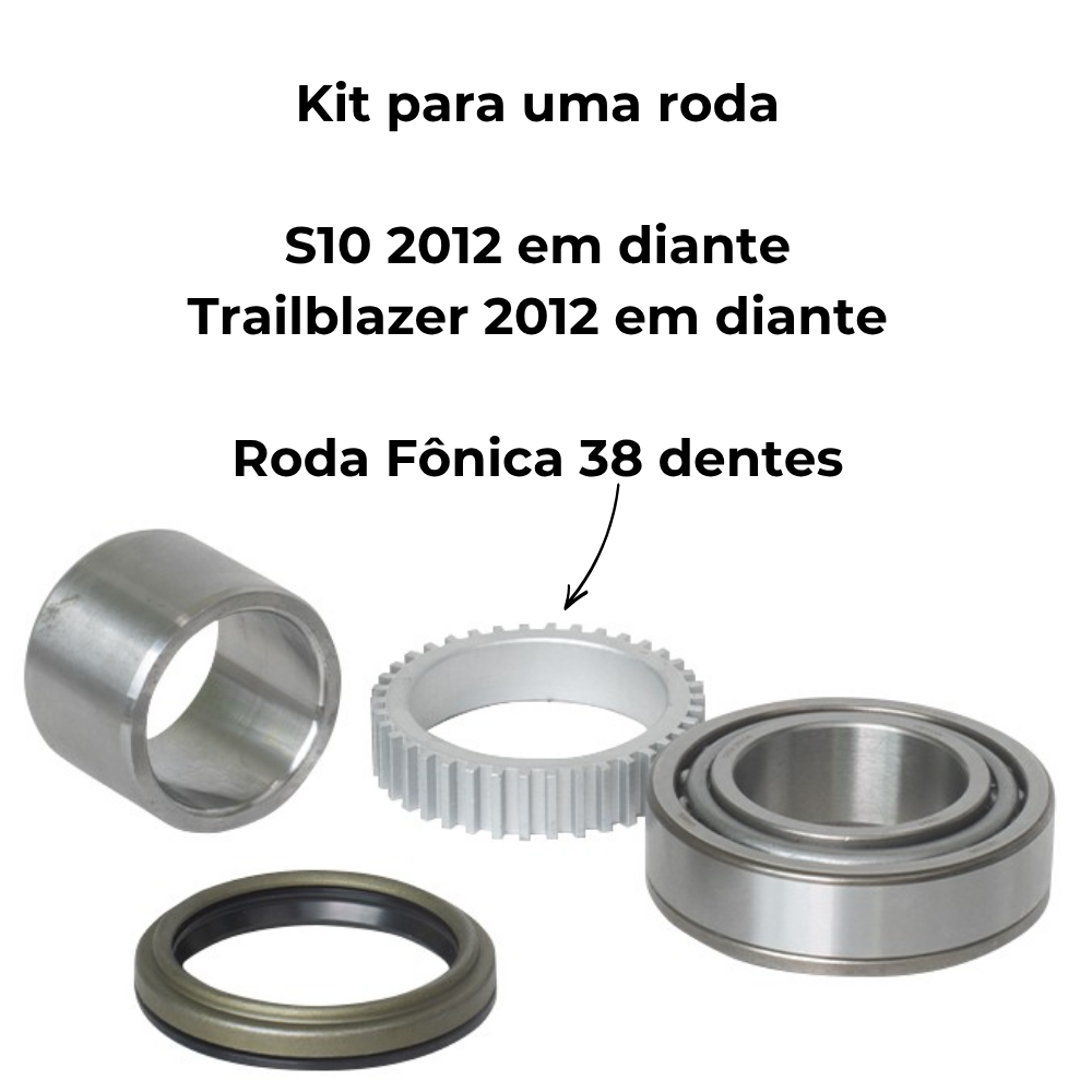 Kit de Rolamento da Roda Traseira para Chevrolet S10 e Trailblazer - Vetor - Vk0058Tg