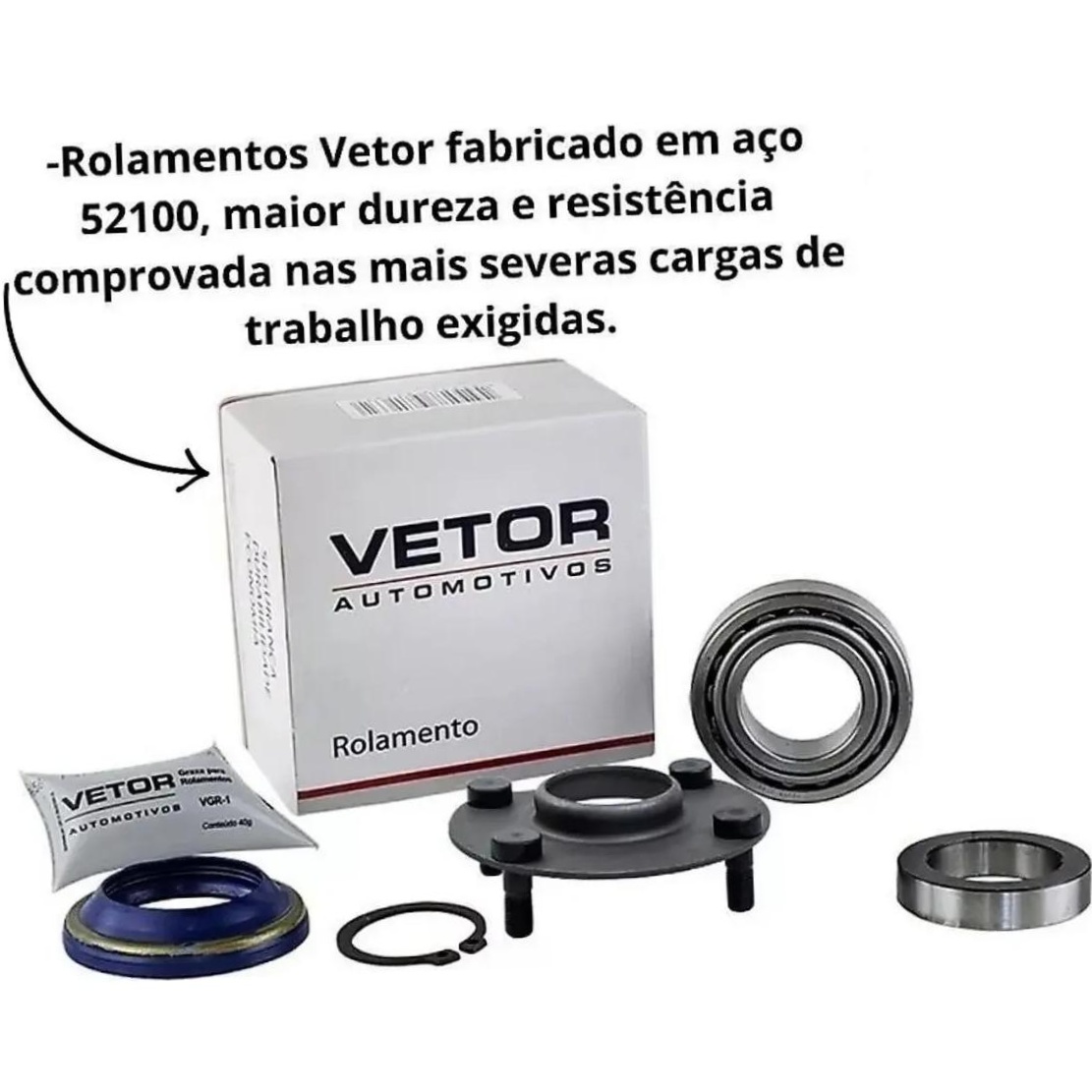 Kit de Rolamento da Roda Traseira para Chevrolet Blazer e S10 - Vetor - Vk0011Tg