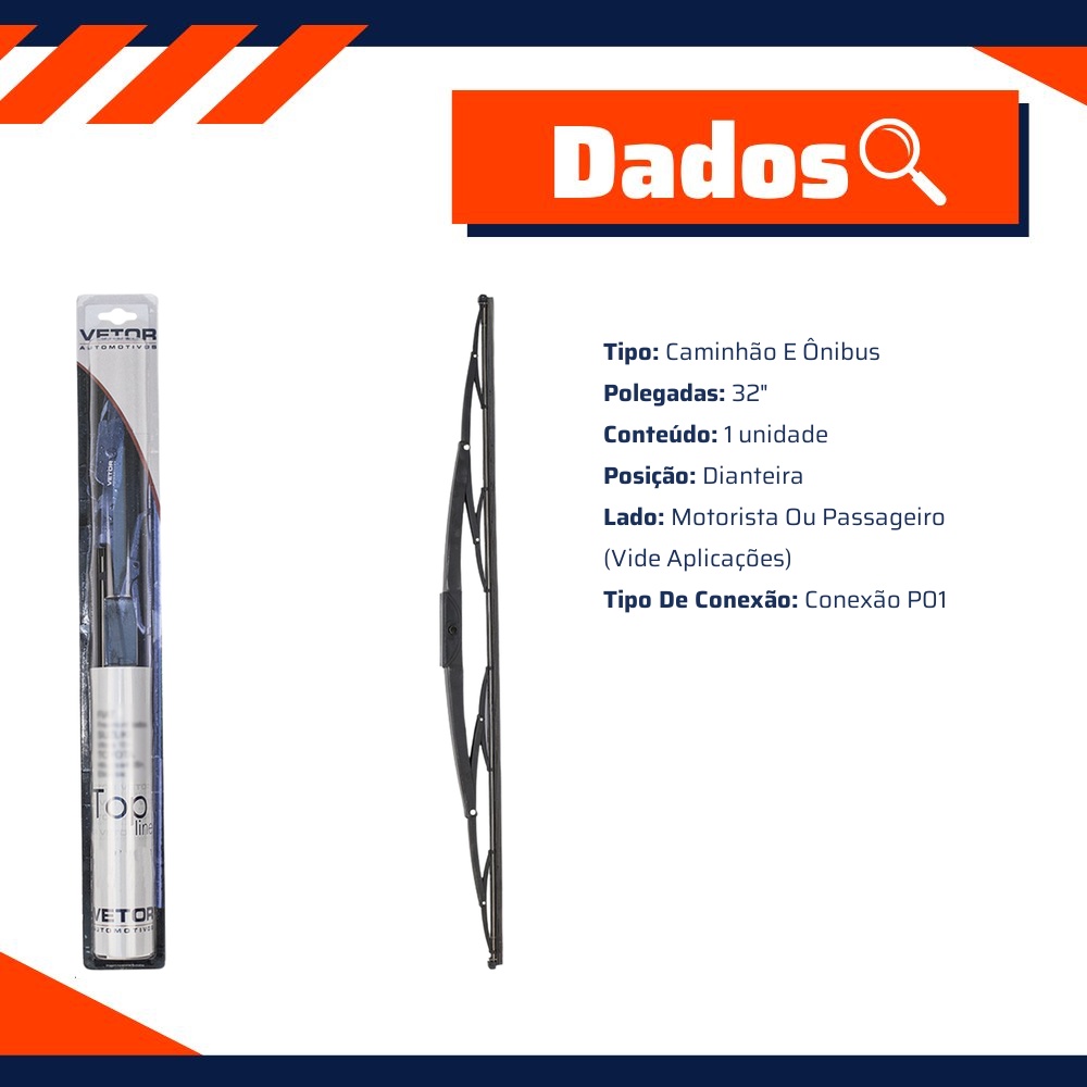 Palheta Dianteira 32" - Vetor - Pvc3200