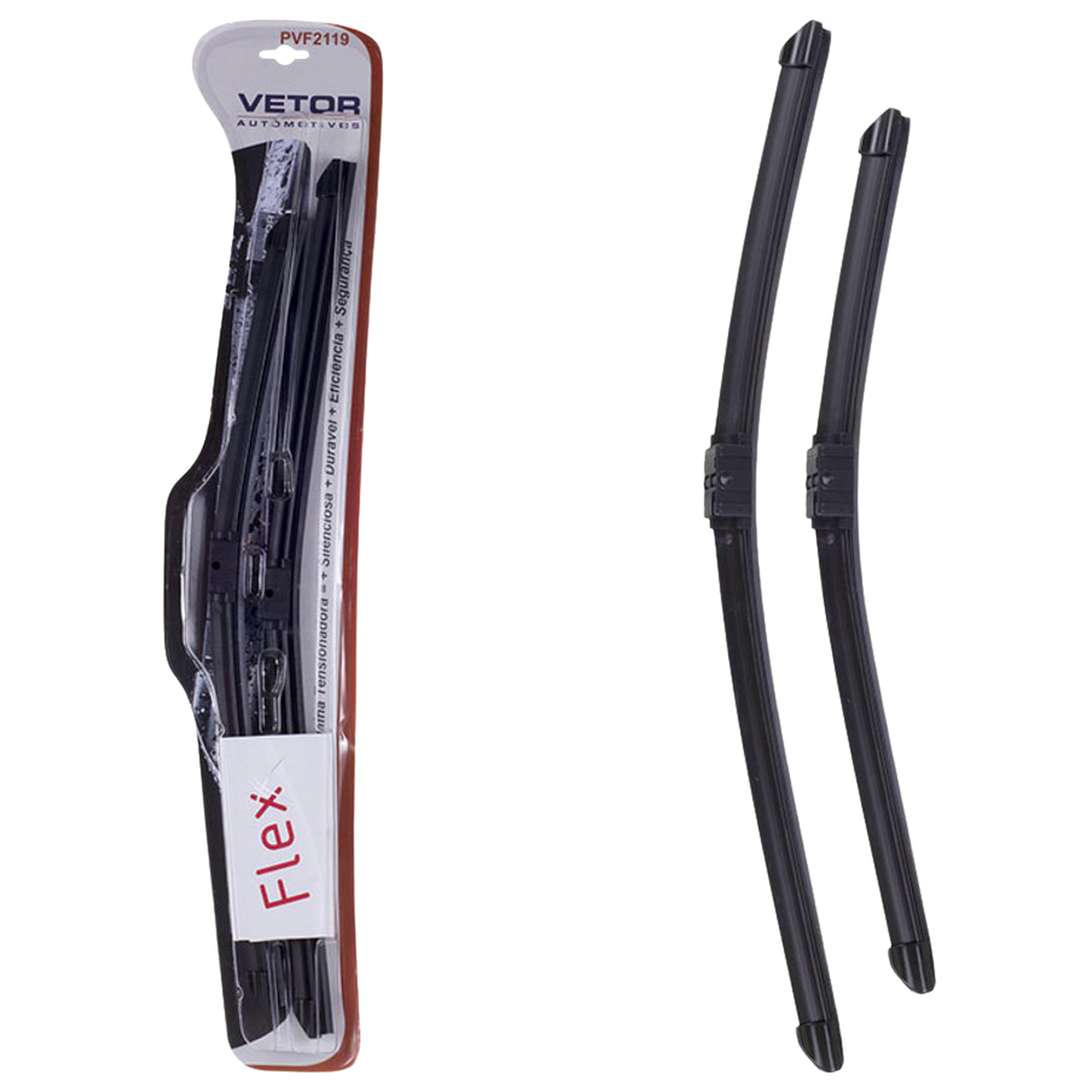 Par Palheta Flex Específica Dianteira 21" e 19" para Volkswagen Golf - Vetor - Pvf2119